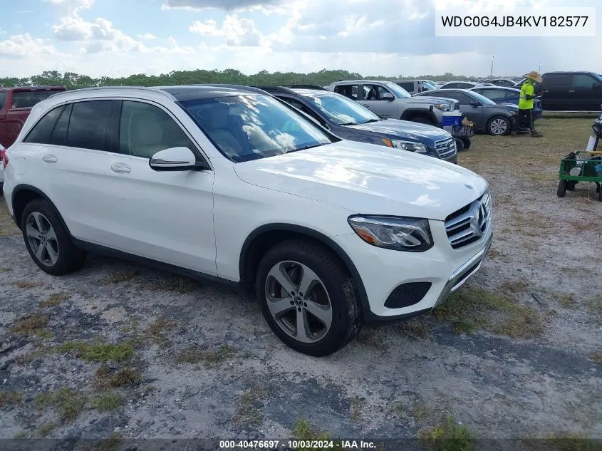 2019 Mercedes-Benz Glc 300 VIN: WDC0G4JB4KV182577 Lot: 40476697