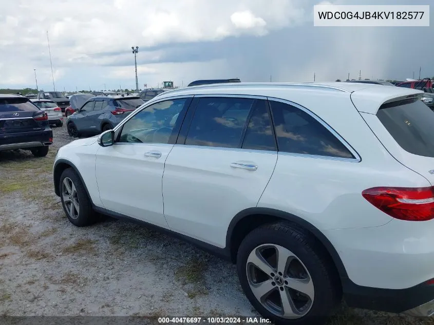 2019 Mercedes-Benz Glc 300 VIN: WDC0G4JB4KV182577 Lot: 40476697