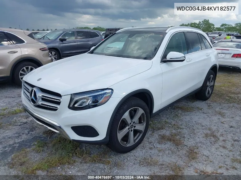 2019 Mercedes-Benz Glc 300 VIN: WDC0G4JB4KV182577 Lot: 40476697