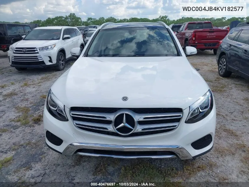 2019 Mercedes-Benz Glc 300 VIN: WDC0G4JB4KV182577 Lot: 40476697