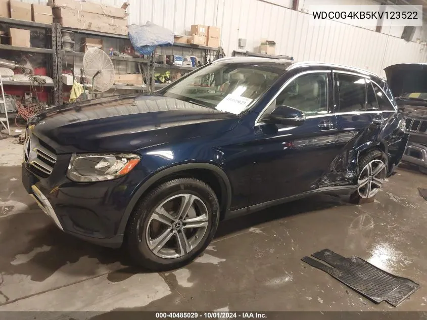 2019 Mercedes-Benz Glc 300 4Matic VIN: WDC0G4KB5KV123522 Lot: 40485029