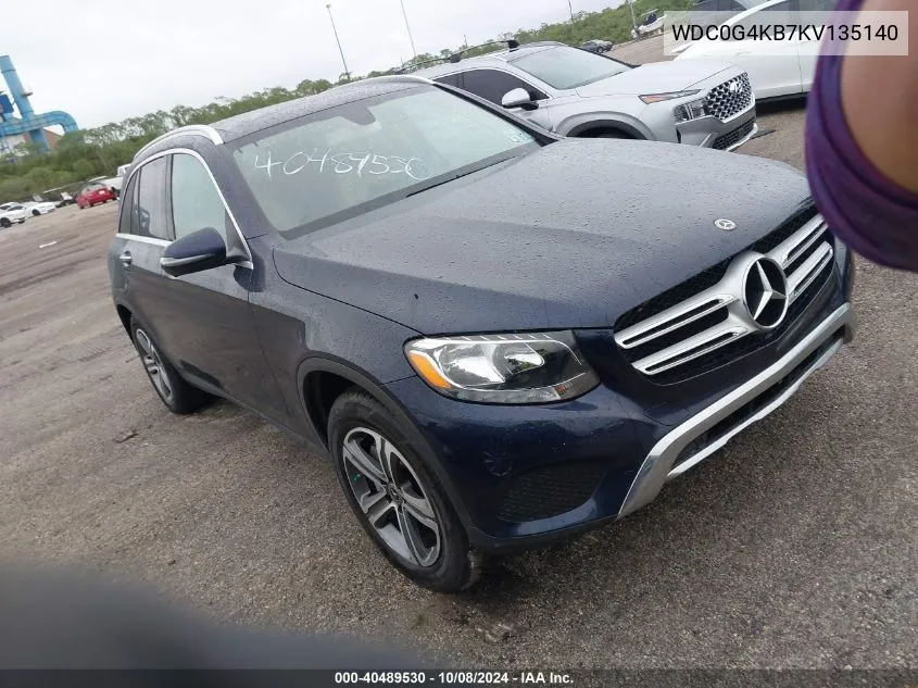 2019 Mercedes-Benz Glc 300 4Matic VIN: WDC0G4KB7KV135140 Lot: 40489530