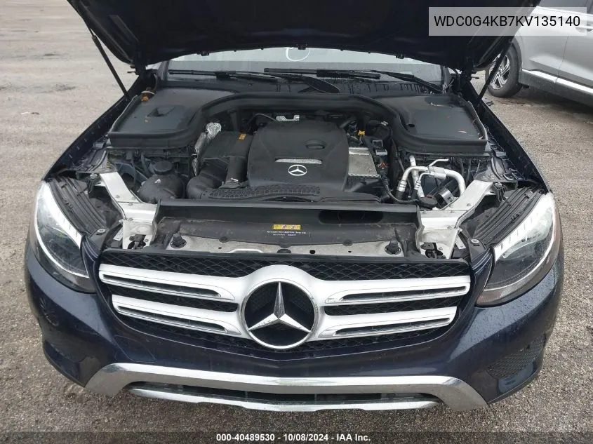 2019 Mercedes-Benz Glc 300 4Matic VIN: WDC0G4KB7KV135140 Lot: 40489530