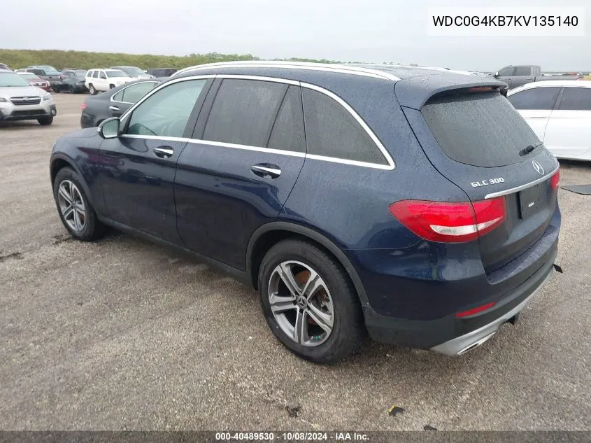 2019 Mercedes-Benz Glc 300 4Matic VIN: WDC0G4KB7KV135140 Lot: 40489530