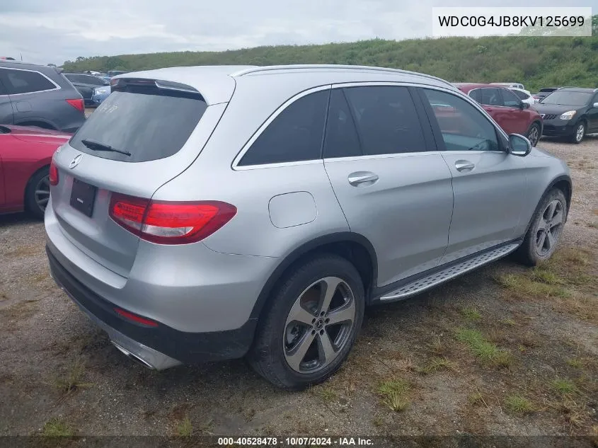 2019 Mercedes-Benz Glc 300 VIN: WDC0G4JB8KV125699 Lot: 40528478