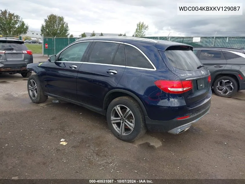 2019 Mercedes-Benz Glc 300 4Matic VIN: WDC0G4KBXKV129087 Lot: 40531087