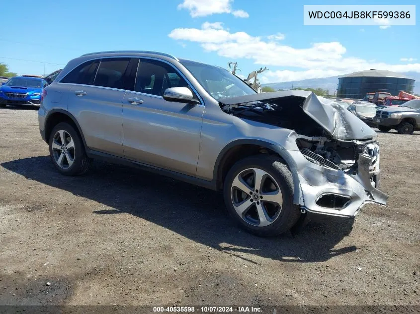 2019 Mercedes-Benz Glc 300 VIN: WDC0G4JB8KF599386 Lot: 40535598