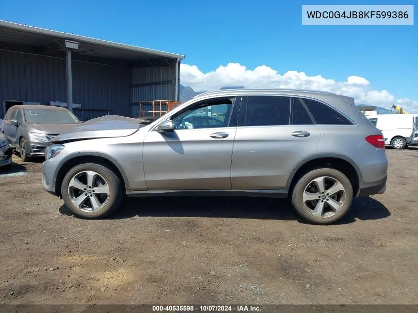 2019 Mercedes-Benz Glc 300 VIN: WDC0G4JB8KF599386 Lot: 40535598