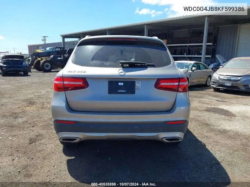 2019 Mercedes-Benz Glc 300 VIN: WDC0G4JB8KF599386 Lot: 40535598