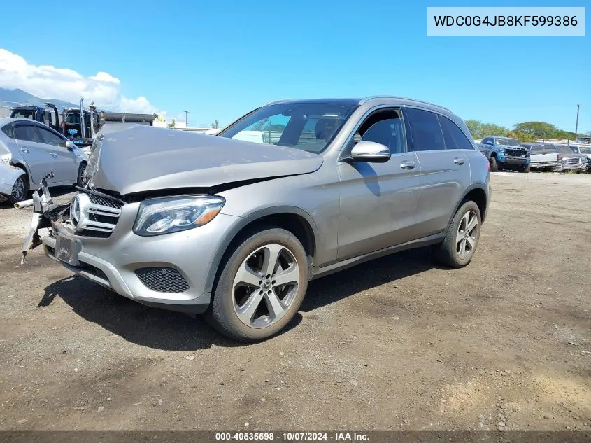 2019 Mercedes-Benz Glc 300 VIN: WDC0G4JB8KF599386 Lot: 40535598