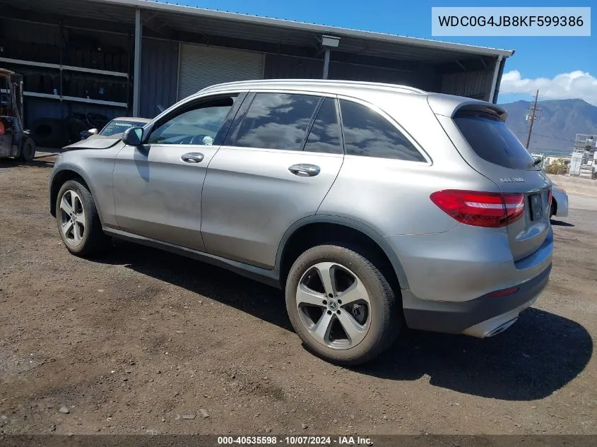 2019 Mercedes-Benz Glc 300 VIN: WDC0G4JB8KF599386 Lot: 40535598