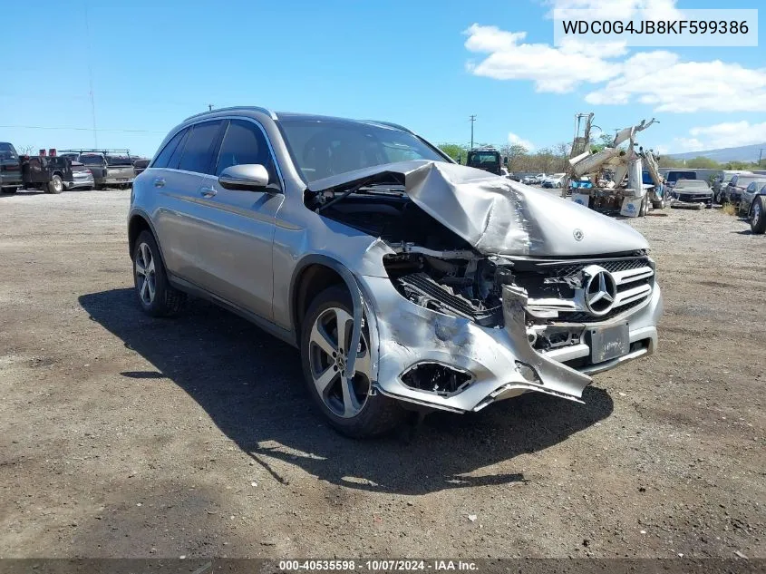 2019 Mercedes-Benz Glc 300 VIN: WDC0G4JB8KF599386 Lot: 40535598