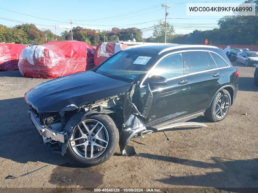 2019 Mercedes-Benz Glc 300 4Matic VIN: WDC0G4KB9KF668990 Lot: 40545328