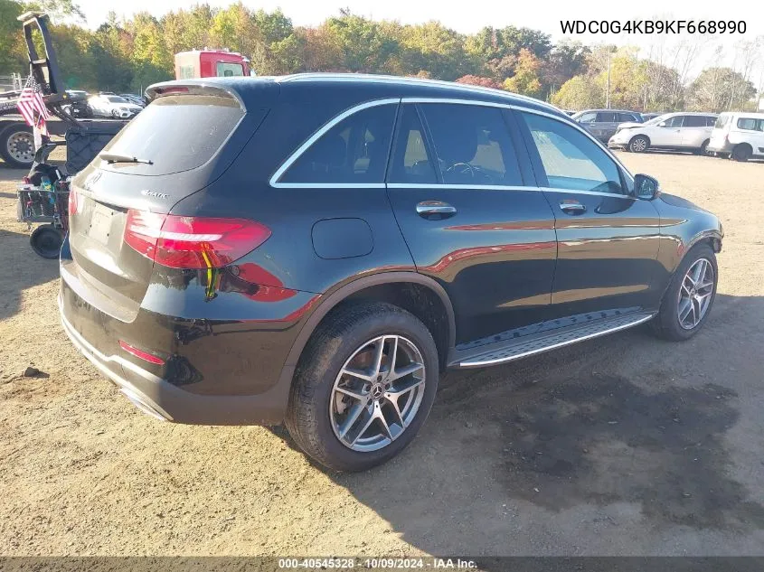 2019 Mercedes-Benz Glc 300 4Matic VIN: WDC0G4KB9KF668990 Lot: 40545328