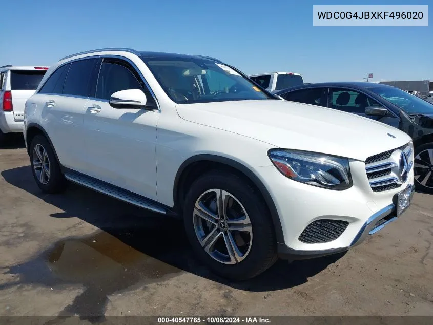 2019 Mercedes-Benz Glc 300 300 VIN: WDC0G4JBXKF496020 Lot: 40547765