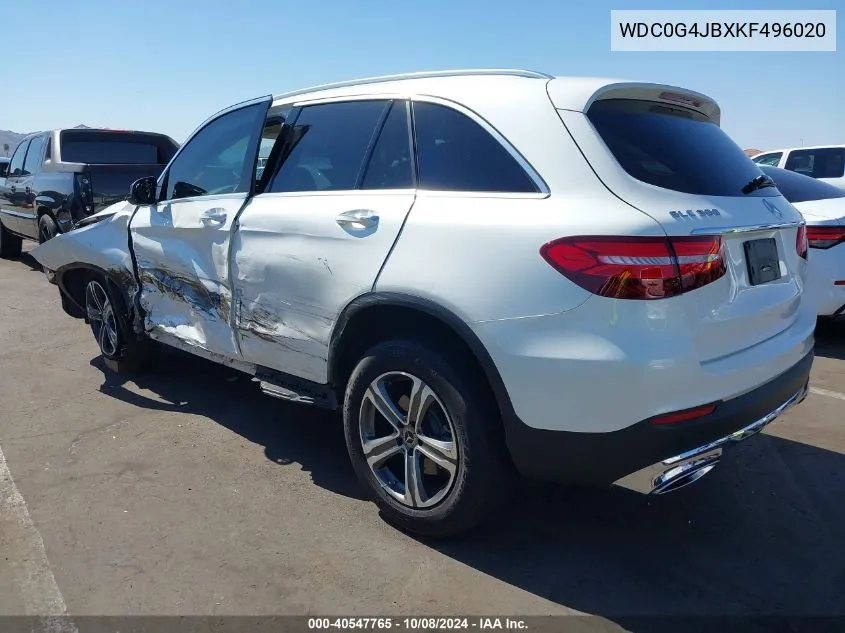 2019 Mercedes-Benz Glc 300 300 VIN: WDC0G4JBXKF496020 Lot: 40547765