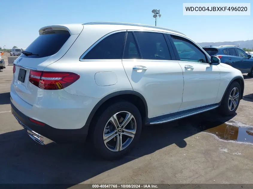 2019 Mercedes-Benz Glc 300 300 VIN: WDC0G4JBXKF496020 Lot: 40547765