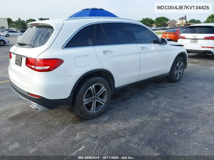 2019 Mercedes-Benz Glc 300 VIN: WDC0G4JB7KV134426 Lot: 40563414