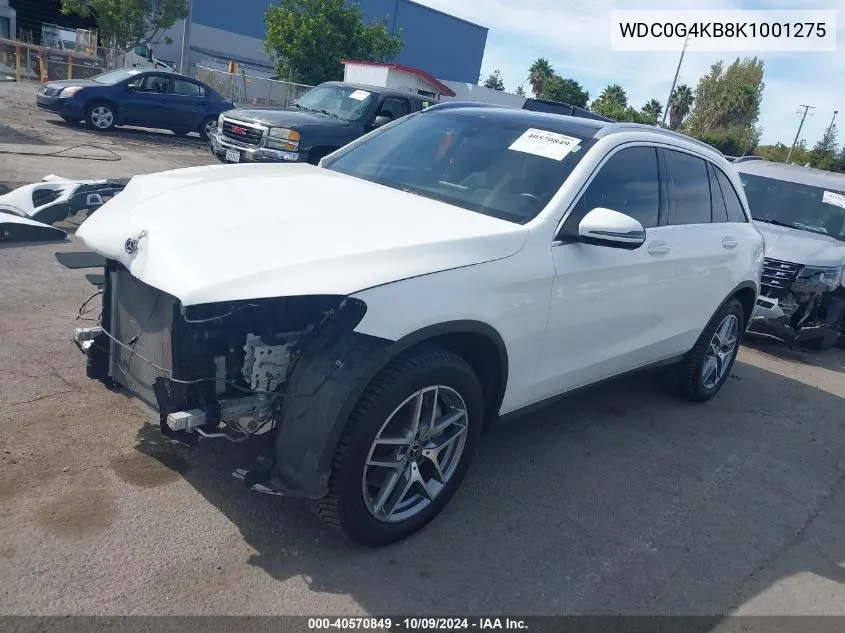 2019 Mercedes-Benz Glc 300 4Matic VIN: WDC0G4KB8K1001275 Lot: 40570849