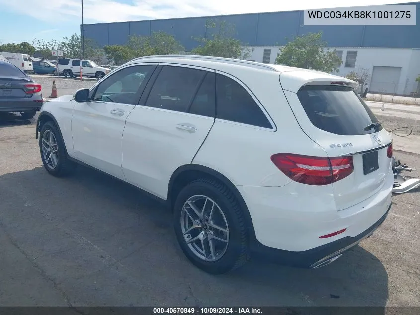 2019 Mercedes-Benz Glc 300 4Matic VIN: WDC0G4KB8K1001275 Lot: 40570849