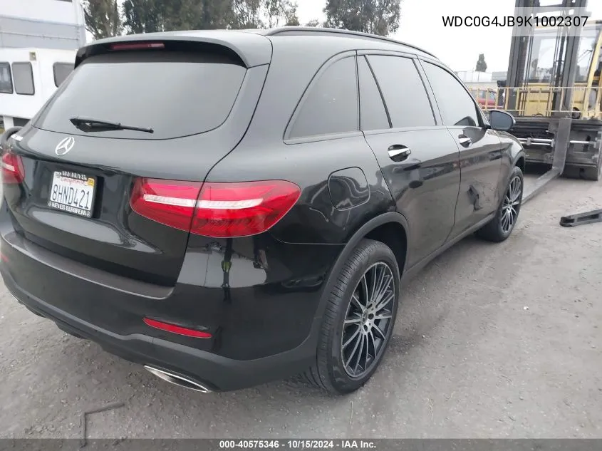 2019 Mercedes-Benz Glc 300 VIN: WDC0G4JB9K1002307 Lot: 40575346