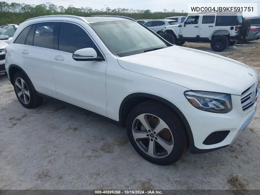 2019 Mercedes-Benz Glc 300 VIN: WDC0G4JB9KF591751 Lot: 40599268