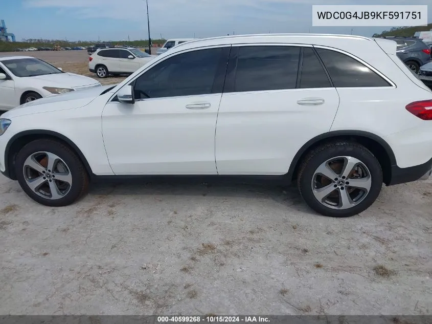 2019 Mercedes-Benz Glc 300 VIN: WDC0G4JB9KF591751 Lot: 40599268