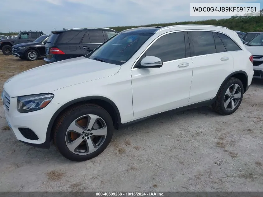 2019 Mercedes-Benz Glc 300 VIN: WDC0G4JB9KF591751 Lot: 40599268