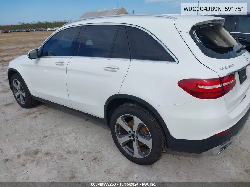 2019 Mercedes-Benz Glc 300 VIN: WDC0G4JB9KF591751 Lot: 40599268