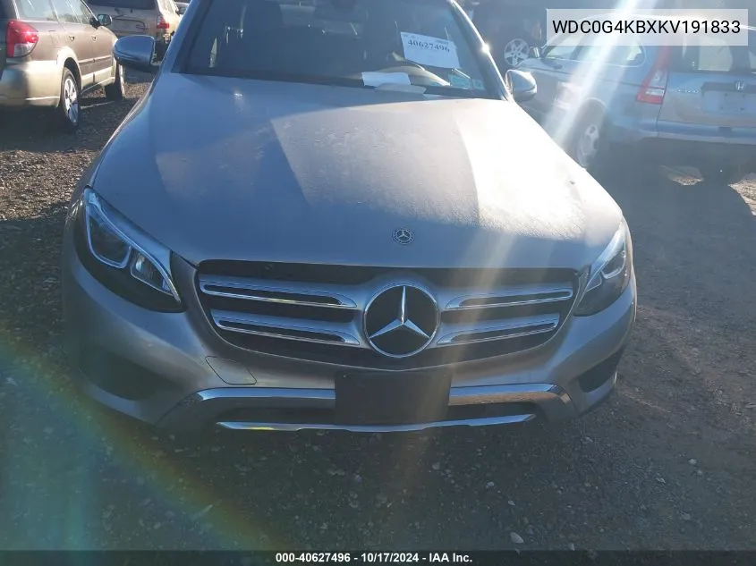 2019 Mercedes-Benz Glc 300 300 4Matic VIN: WDC0G4KBXKV191833 Lot: 40627496