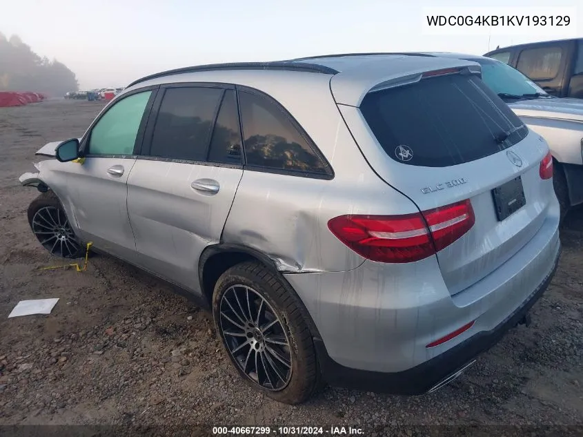 WDC0G4KB1KV193129 2019 Mercedes-Benz Glc 300 4Matic