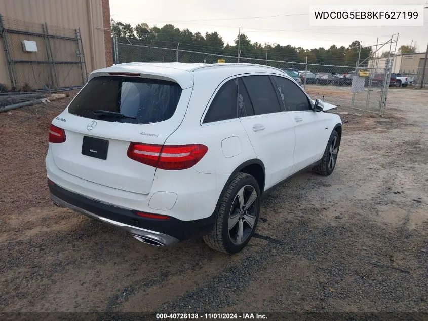 2019 Mercedes-Benz Glc 350E 4Matic VIN: WDC0G5EB8KF627199 Lot: 40726138