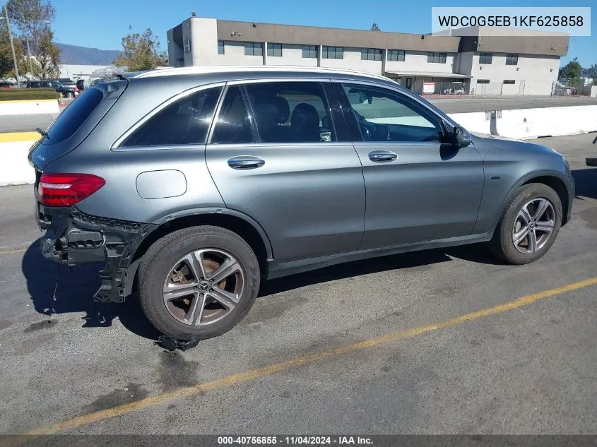 2019 Mercedes-Benz Glc 350E 4Matic VIN: WDC0G5EB1KF625858 Lot: 40756855