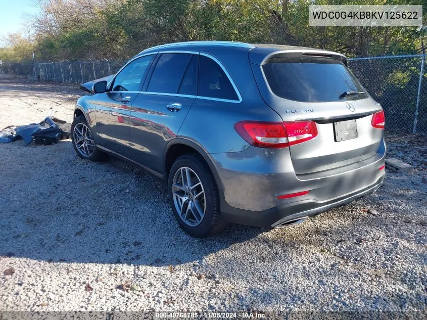 2019 Mercedes-Benz Glc 300 4Matic VIN: WDC0G4KB8KV125622 Lot: 40764785