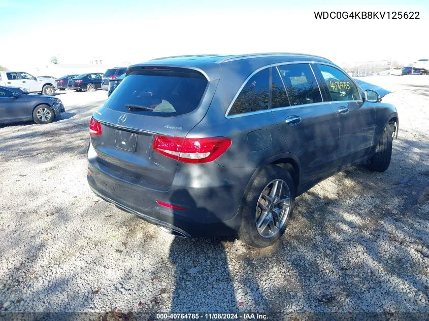 2019 Mercedes-Benz Glc 300 4Matic VIN: WDC0G4KB8KV125622 Lot: 40764785