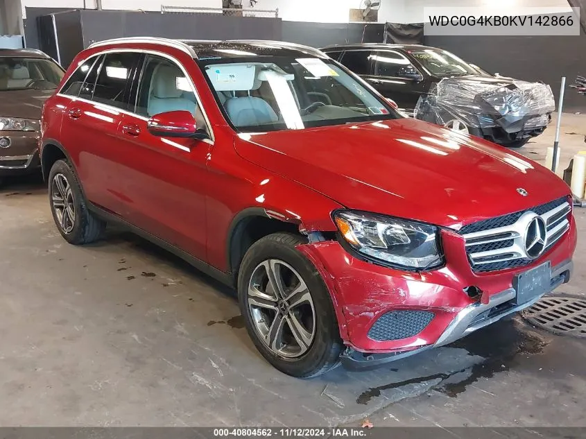 2019 Mercedes-Benz Glc 300 4Matic VIN: WDC0G4KB0KV142866 Lot: 40804562