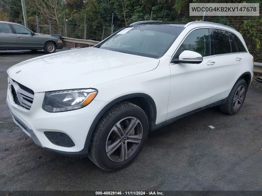 2019 Mercedes-Benz Glc 300 4Matic VIN: WDC0G4KB2KV147678 Lot: 40829146