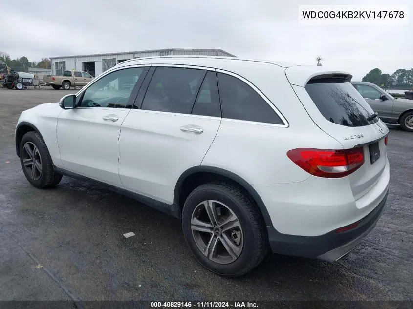 2019 Mercedes-Benz Glc 300 4Matic VIN: WDC0G4KB2KV147678 Lot: 40829146