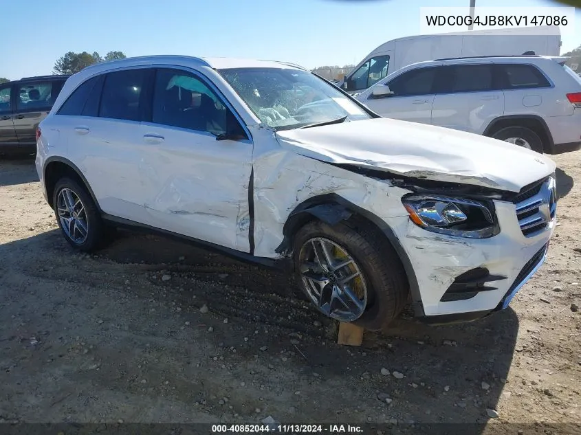 2019 Mercedes-Benz Glc 300 VIN: WDC0G4JB8KV147086 Lot: 40852044