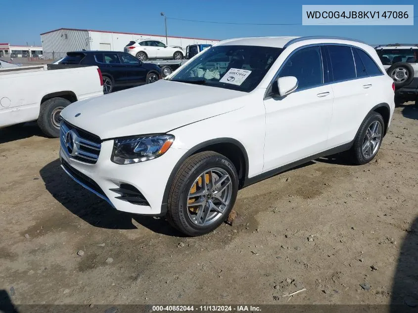 2019 Mercedes-Benz Glc 300 VIN: WDC0G4JB8KV147086 Lot: 40852044