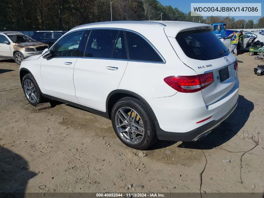 2019 Mercedes-Benz Glc 300 VIN: WDC0G4JB8KV147086 Lot: 40852044