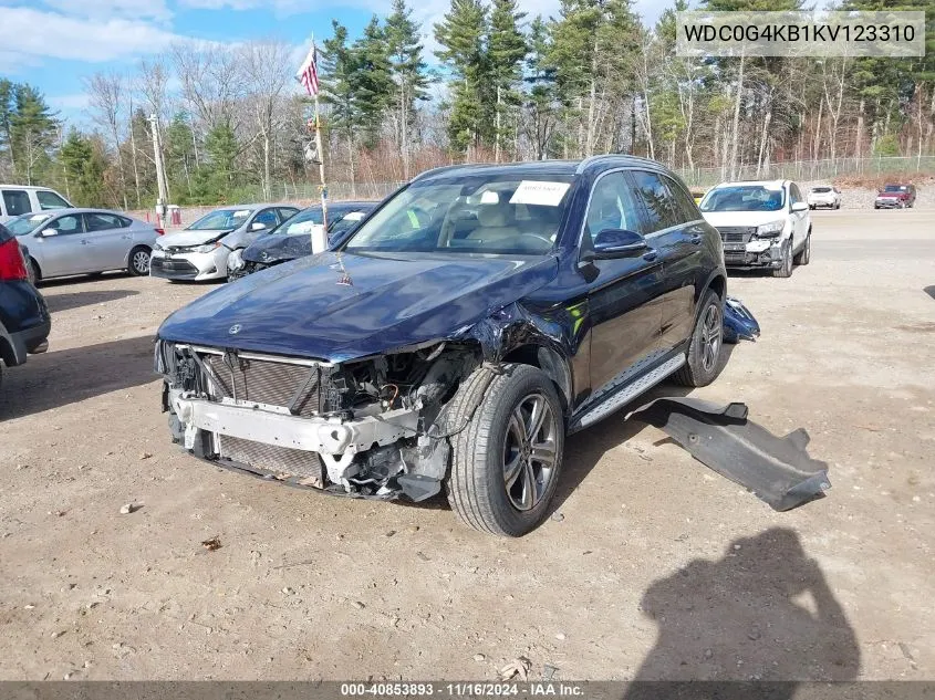 2019 Mercedes-Benz Glc 300 4Matic VIN: WDC0G4KB1KV123310 Lot: 40853893