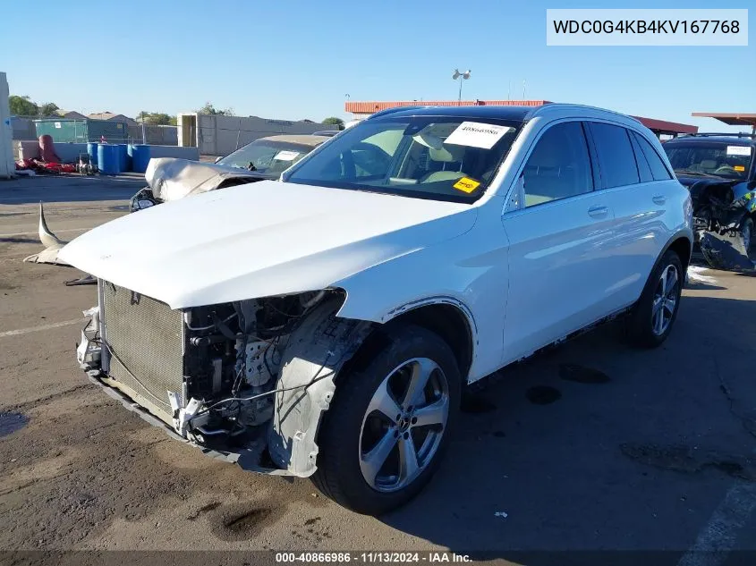 2019 Mercedes-Benz Glc 300 4Matic VIN: WDC0G4KB4KV167768 Lot: 40866986