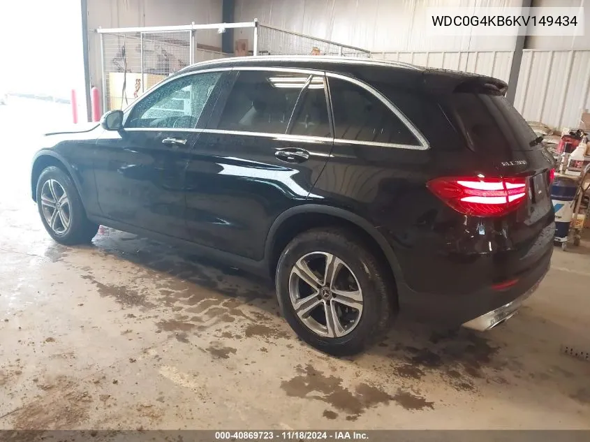 2019 Mercedes-Benz Glc 300 4Matic VIN: WDC0G4KB6KV149434 Lot: 40869723