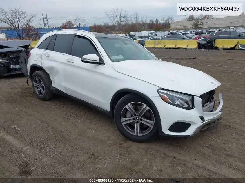 2019 Mercedes-Benz Glc 300 4Matic VIN: WDC0G4KBXKF640437 Lot: 40900126