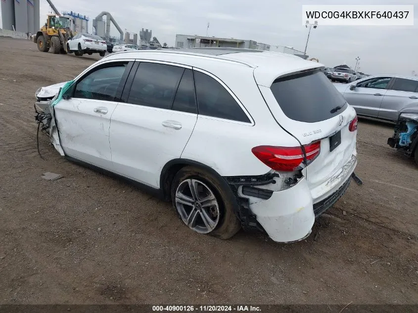 2019 Mercedes-Benz Glc 300 4Matic VIN: WDC0G4KBXKF640437 Lot: 40900126