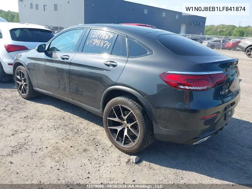 2020 Mercedes-Benz Glc VIN: W1N0J8EB1LF841874 Lot: 12079069