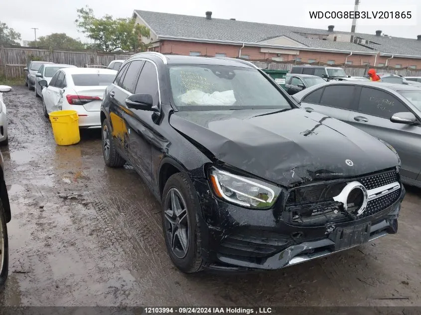 2020 Mercedes-Benz Glc VIN: WDC0G8EB3LV201865 Lot: 12103994