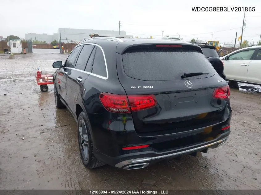 2020 Mercedes-Benz Glc VIN: WDC0G8EB3LV201865 Lot: 12103994