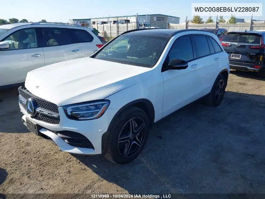 2020 Mercedes-Benz Glc VIN: WDC0G8EB6LV228087 Lot: 12118969